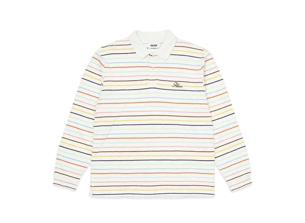 PALACE TERRY STRIPE LONGSLEEVE "White"