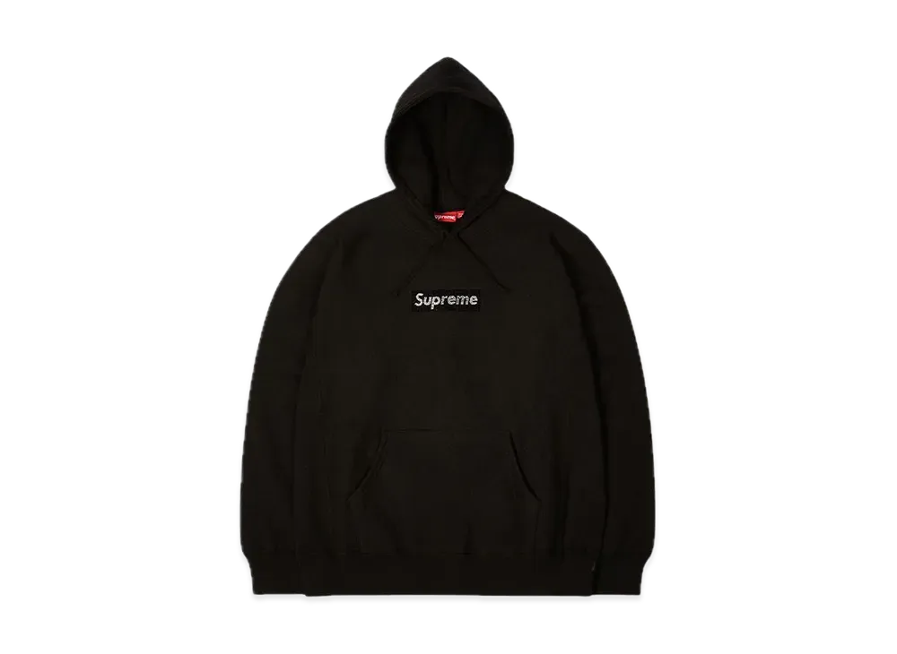 Supreme / Swarovski® Box Logo Hooded Sweeatshirt "Black"