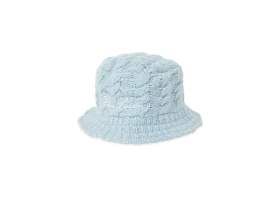 PALACE CABLE KNIT BUCKET HAT "Baby Blue"