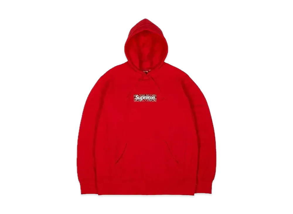 Supreme Bandana Box Logo Hooded Sweatshirt "Red"