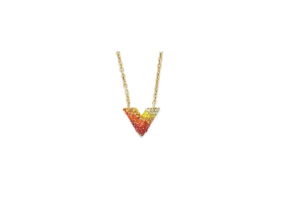 Louis Vuitton Essential V Strass Necklace "Gold"