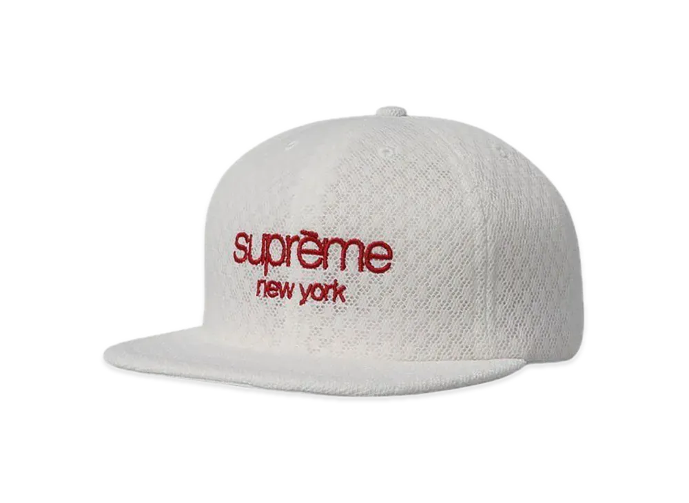 Supreme Classic Logo Air Mesh 6-Panel "White"