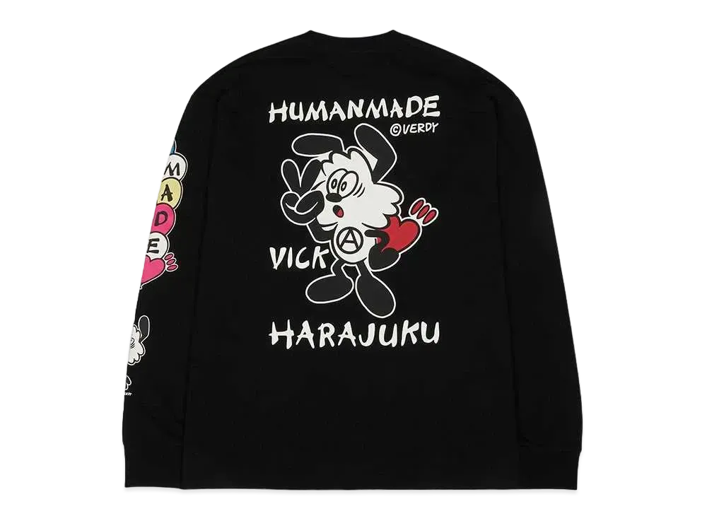 HUMAN MADE VICK LONG SLEEVE T-SHIRT "Black"