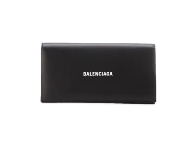 BALENCIAGA Men's Cash Vertical Long Wallet "Black"