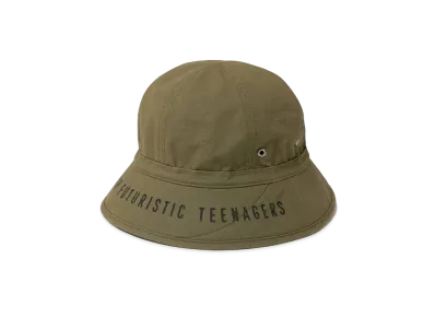 HUMAN MADE RIP-STOP ROUND BUCKET HAT "Olive"