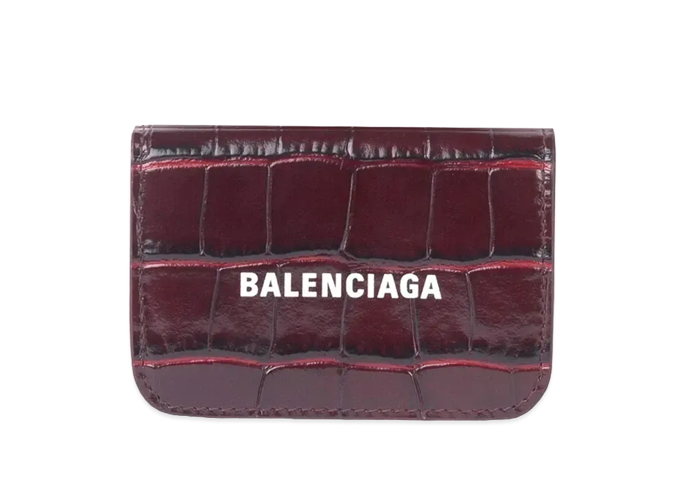 BALENCIAGA Cash Mini Wallet Dark "Dark Red"