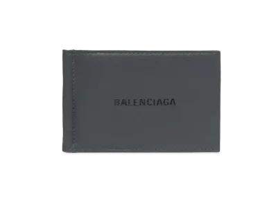 BALENCIAGA Men's Cash Bill Clip Square Wallet Dark "Darkgrey/Black"