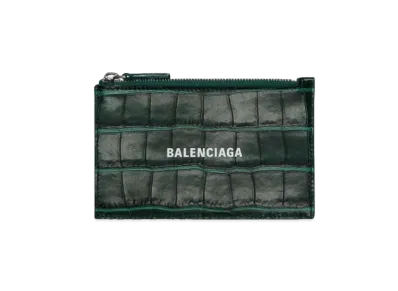 BALENCIAGA Men's Cash Large Long Coin And Card Holder Forest "Forestgreen"