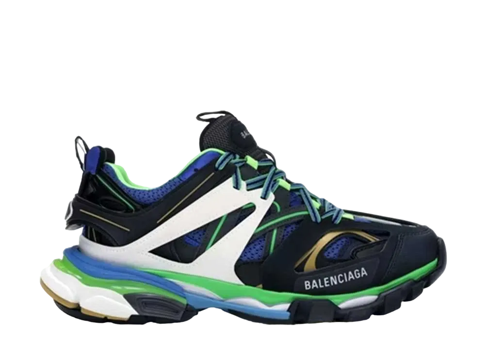 バレンシアガ トラックトレーナー "グリーン ホワイト ブルー"