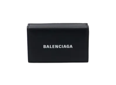 BALENCIAGA Men's Cash Mini Wallet "Black/White"