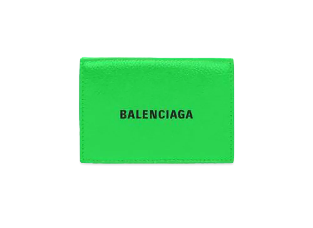 BALENCIAGA Men's Cash Mini Wallet "Light Green"
