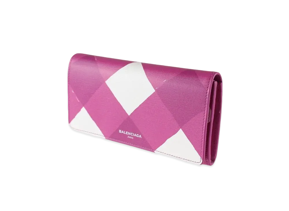 BALENCIAGA Essential Money Flap Long Wallet "Pink"