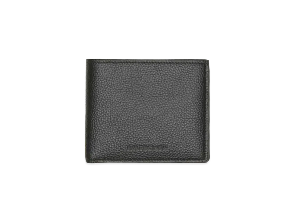 BALENCIAGA Essential Square Folded Coin Wallet "Black"