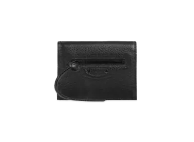 BALENCIAGA Men's Neo Classic Flap Coin And Card Holder "Black"