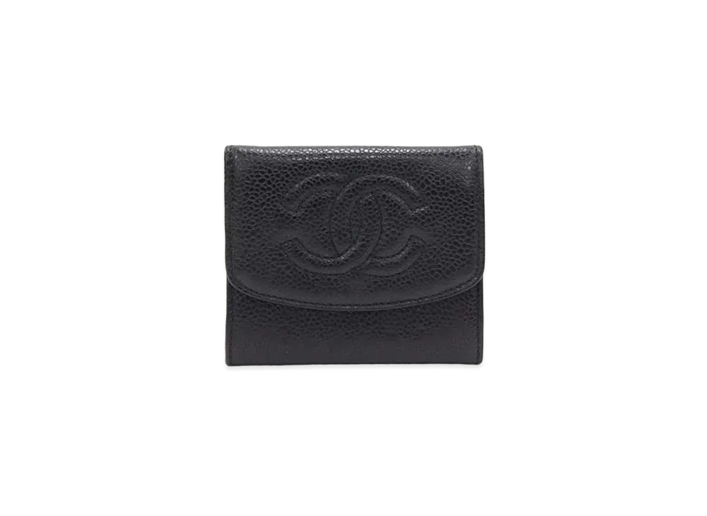 CHANEL Coco Mark Coin Case Caviarskin "Black"