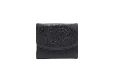 CHANEL Coco Mark Coin Case Caviarskin "Black"