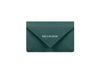 BALENCIAGA Papier Mini Wallet "Dark Green"