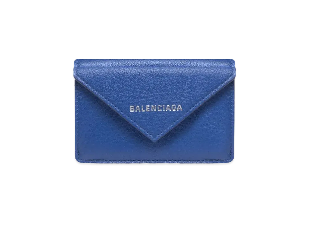 バレンシアガ ペーパー ミニウォレット "ロイヤルブルー" 391446DLQ0N4130