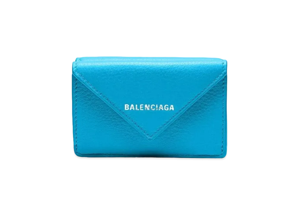 BALENCIAGA Papier Mini Wallet "Bright Blue"