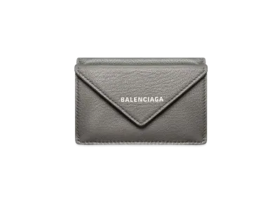 BALENCIAGA Papier Mini Wallet "Light Grey"