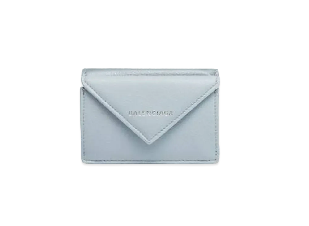 BALENCIAGA Papier Mini Wallet "Light Blue"