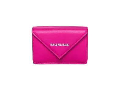 BALENCIAGA Papier Mini Wallet "Rose Magenta"
