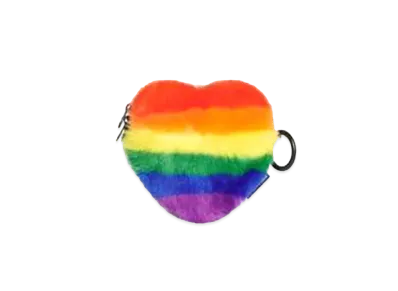 BALENCIAGA Pride Heart Coin Purse With Strap "White"