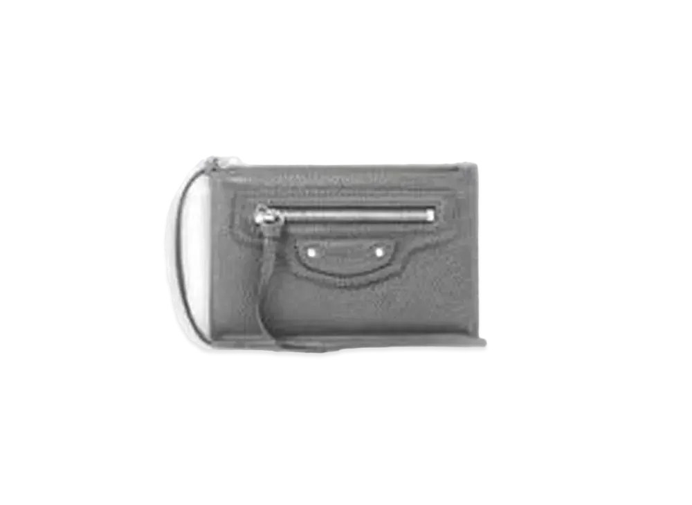 BALENCIAGA Women's Neo Classic Long Coin And Card Holder "Black/Silver"