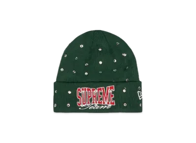 Supreme New Era Rhinestone Beanie "Dark Green"
