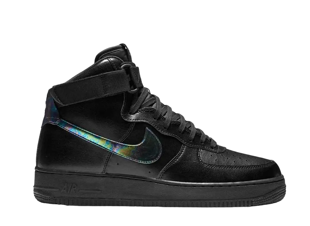 ナイキ エアフォース1 ハイ "ブラック イリデセント"