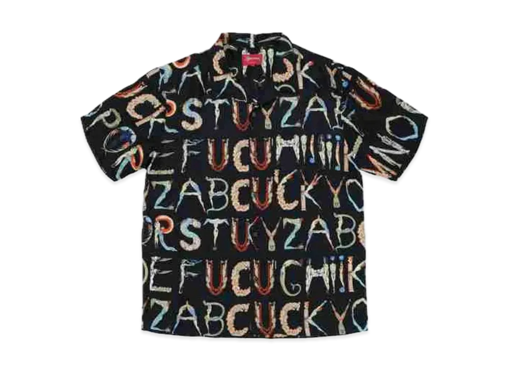 Supreme Alphabet Silk Shirt "Black"