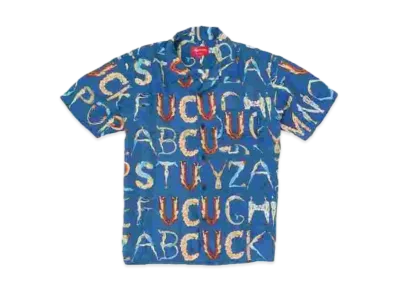 Supreme Alphabet Silk Shirt "Navy"