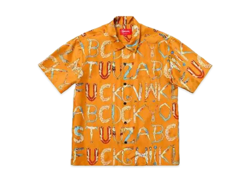 Supreme Alphabet Silk Shirt 
