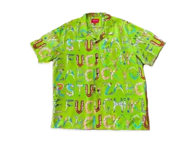 Supreme Alphabet Silk Shirt "Lime"