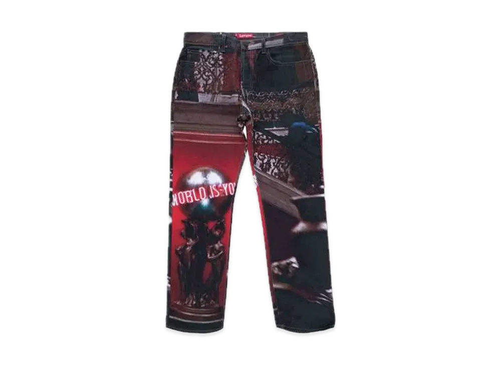 Supreme Scarface the World Is Yours 5-Pocket Jeans "Multi"
