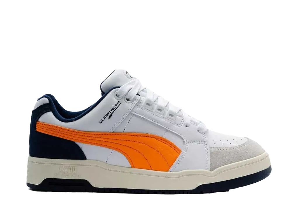 Puma Slipstream Low Retro "White Vibrant Orange"
