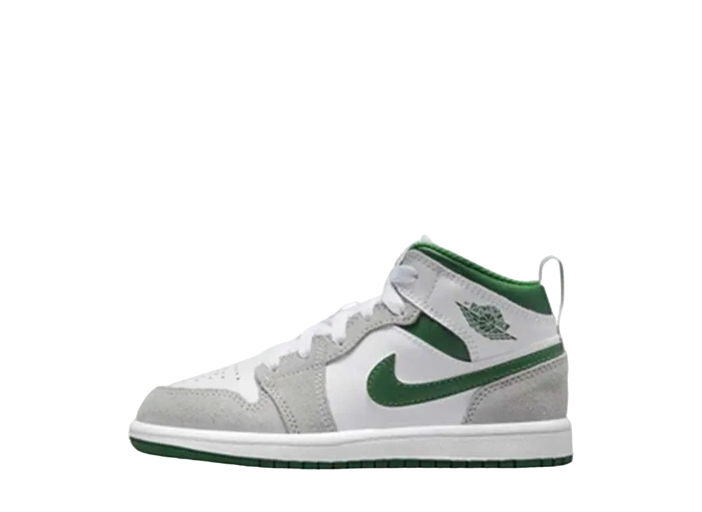 Nike PS Jordan 1 Mid SE "White/Pine Green/Smoke Grey"