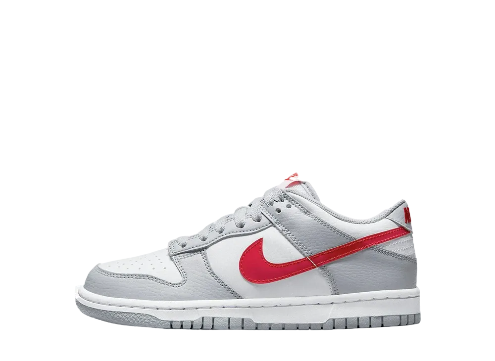 ナイキ GS ダンク ロー "ホワイト/グレー レッド"