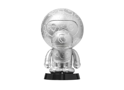 A BATHING APE BABY MILO 10 ARTISTS 8” FIGURE BY MANKEY "Silver"
