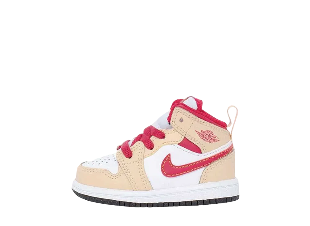 ナイキ TD エアジョーダン1 ミッド "ライトカーディナルカリー"(キッズ)