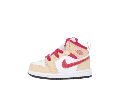 Nike TD Jordan 1 Mid "Light Cardinal Curry"