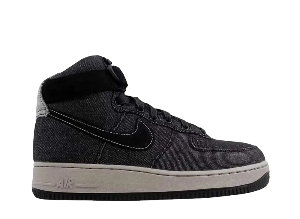 ナイキ ウィメンズ エアフォース1 ハイ SE "デニム ブラック/ダーク グレイ カバルストーン"