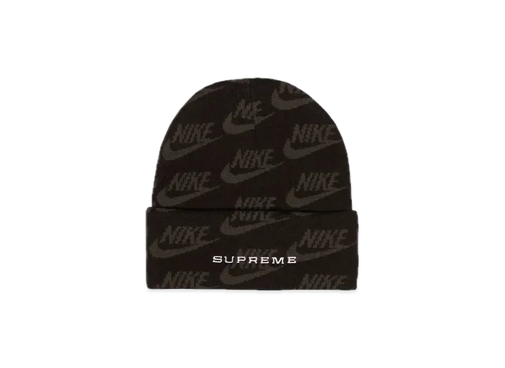 Supreme / Nike® Jacquard Logos Beanie "Black"