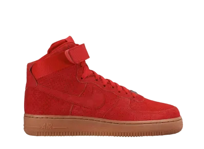 Nike Women's Air Force 1 High Suede "University Red Gum"