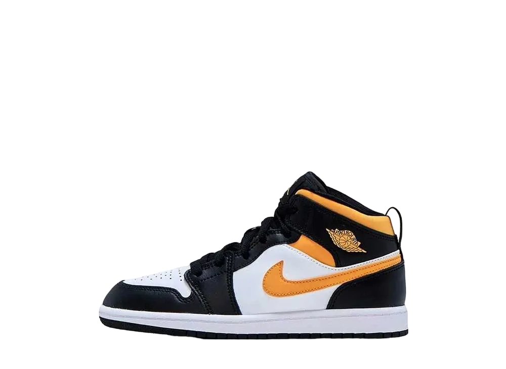 ナイキ PS エアジョーダン1 ミッド "ホワイト/パランブラック"(キッズ)