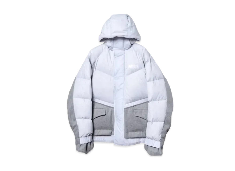 Nike x Sacai Mens Down Parka "Pure Platinum"