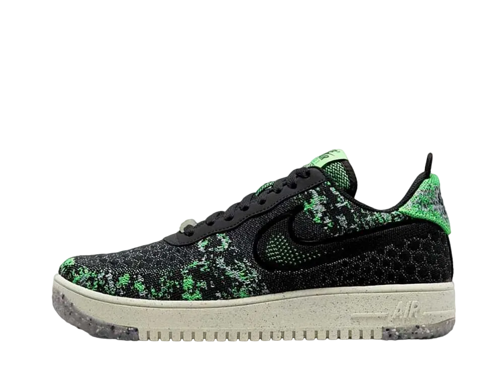 ナイキ エアフォース1 ロー クレーター フライニット "ブラック ボルト"