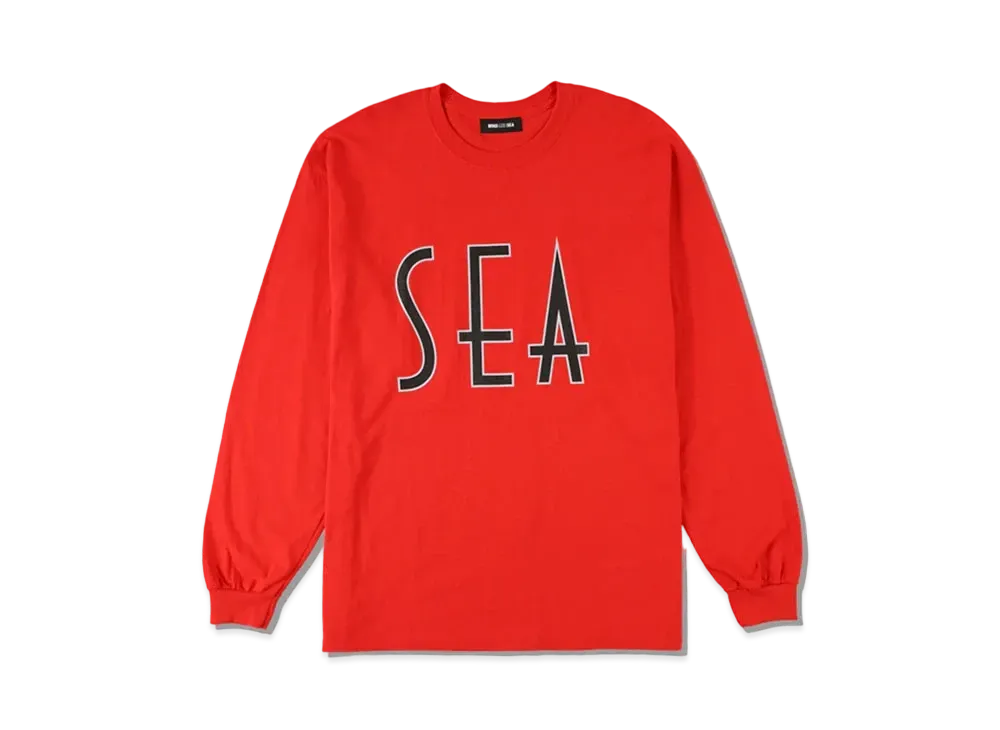 WIND AND SEA SEA (WAVY) L/S T-SHIRT "Red"