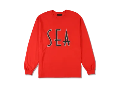 WIND AND SEA SEA (WAVY) L/S T-SHIRT "Red"