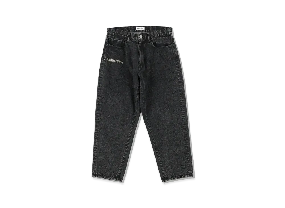 WIND AND SEA WDS A32 (INVERT) MID RISE WIDE TAPERED JEANS "Black"